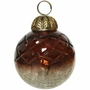 Kaemingk Винтажный елочный шар Ardennes 10 см шоколадный, стекло 190185