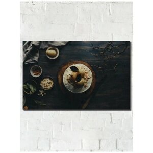 Картина интерьерная на рельефной доске Разное Еда (суп, блюдо, салат, food, bar, drinks) - 4036