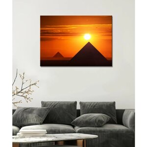 Картина/Картина на холсте для интерьера/Картина на стену/Картина для кухни/Египет/Пирамиды Гизы (10) 50х70