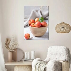 Картина/Картина на холсте для интерьера/Картина на стену/Картина для кухни/Розовые яблоки 20х30