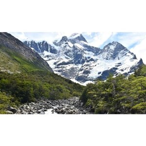 Картина на холсте 60x110 Альянс Лес "Чили Torres Park Patagonia" на подрамнике / интерьер/ декор
