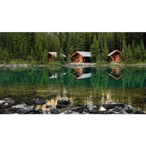 Картина на холсте 60x110 Альянс Лес "Канада Yoho Природа Парки Леса" на подрамнике / интерьер/ декор