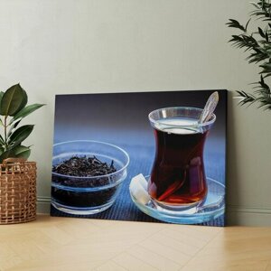 Картина на холсте (чай стакан турецкий кофе) 20x30 см/для интерьера/в комнату/на стену/в подарок