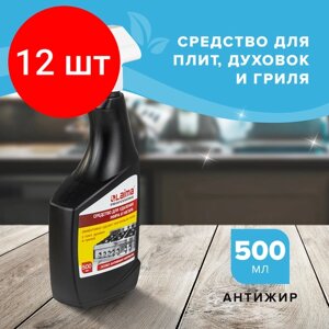 Комплект 12 шт, Средство для чистки плит, духовок, грилей от жира/нагара 500 мл, антижир лаймараспылитель, 601613