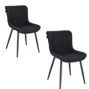 Комплект обеденных стульев Everprof Aqua Ткань Черный 2 шт