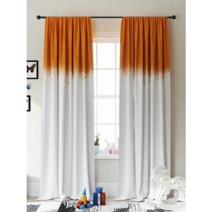 Комплекты штор AT HOME / шторы в комнату 150х260 см / Амниолс (оранжевый)