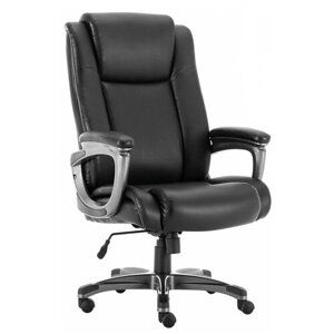 Компьютерное кресло Brabix Solid HD-005 для руководителя, обивка: натуральная кожа/искусственная кожа, цвет: черный