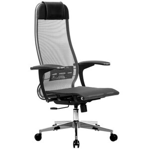 Компьютерное кресло METTA МЕТТА К-4-Т CH офисное, обивка: сетка/текстиль, цвет: серый