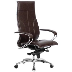 Компьютерное кресло METTA Samurai Lux для руководителя, обивка: искусственная кожа, цвет: темно-коричневый