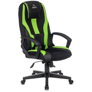 Компьютерное кресло Zombie 9 игровое, обивка: искусственная кожа/текстиль, цвет: черный/салатовый