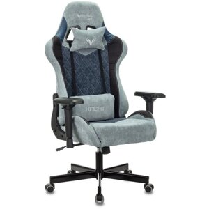 Компьютерное кресло Zombie Viking 7 KNIGHT игровое, обивка: искусственная кожа/текстиль, цвет: синий