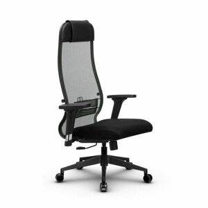 Компьютерное офисное кресло метта В 1b11/2D, Основание 17832, Темно-серое/Черное