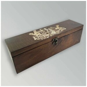 Коробка органайзер для чайных пакетиков из дерева с крышкой - 78