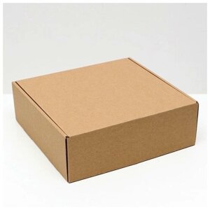 Коробка самосборная, крафт, 28 х 27 х 9,5 см, 5 штук