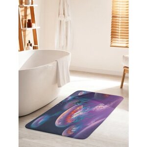Коврик для ванной комнаты и туалета противоскользящий JoyArty "Космическая медуза" 60х100 см