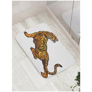 Коврик JoyArty противоскользящий "Игривый тигр" для ванной, сауны, бассейна, 77х52 см