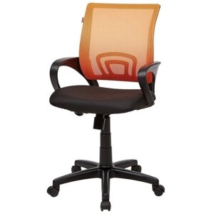 Кресло Easy Chair ткань черная сетка, оранжевый, пластик