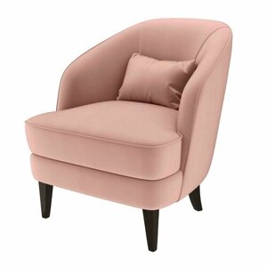 Кресло мягкое RUTA для отдыха дома, в гостиную на ножках с подушкой мягкая мебель для интерьера дома, комнаты, для уюта розовый