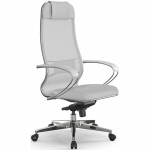 Кресло руководителя Метта Samurai Comfort S Infinity Easy Clean (Жемчужно-белый)