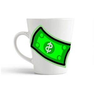 Кружка-латте CoolPodarok с деньгами (Банкнота на белом фоне)
