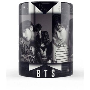 Кружка с принтом BTS boy band БТС k-pop Музыкальная группа Посуда для кофе для чая Подарок