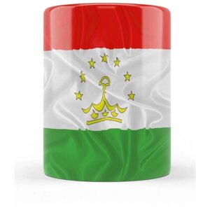 Кружка с принтом флаг Таджикистана символика страны Посуда для кофе для чая Подарок
