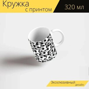 Кружка с рисунком, принтом "Футбол, мяч, игра" 320 мл.