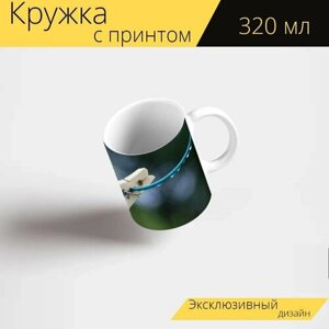 Кружка с рисунком, принтом "Голландия, бельевой веревки, сушка белья" 320 мл.