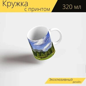 Кружка с рисунком, принтом "Государственное здание, род айленд, капитолий" 320 мл.