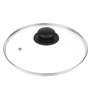 Крышка для сковороды стеклянная с металлическим ободком, 24 см, 1 шт.