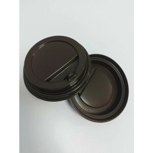 Крышки для стаканов одноразовые 90 мм коричневые с клапаном для кофе на бумажные стаканчики, "сиэтл" 2000 штук