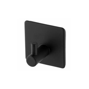 Крючок для ванной Fixsen Practica одинарный самоклеящийся металл черный (2 шт.)