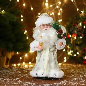 Кукла новогодняя интерьерная . Дед Мороз .30 см . Пластик, текстиль