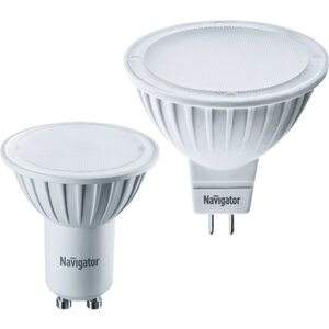 Лампа светодиодная LED 5вт 230в GU5.3 белая | код. 18578 | NAVIGATOR (40шт. в упак.)