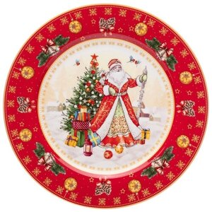 Lefard Тарелка закусочная Дед мороз, 21 см красный 21 см 1 шт.