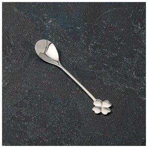 Ложка десертная Magistro «Клевер» 12 5 см цвет серебряный