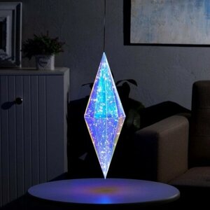 Luazon Lighting Светодиодная фигура «Кристалл» 15 45 15 см, пластик, 220 В, свечение белое