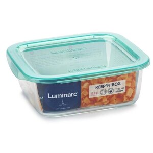 Luminarc Контейнер квадратный Purebox Active 1.22 л, 17.8x17.8 см, микс