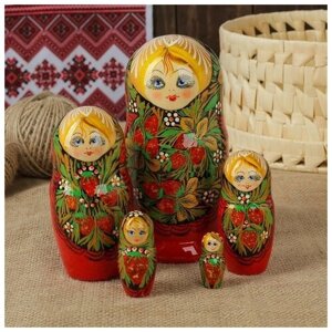 Матрешка 5 кукол, "Татьяна" хохлома, 14-15 см (6870584)