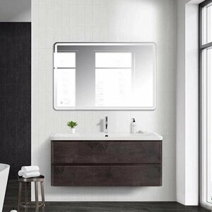 Мебель для ванной BelBagno Albano 120 подвесная, rovere nature grigio, белая глянцевая раковина