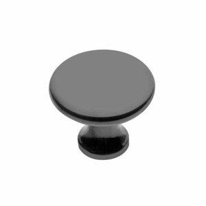 Мебельная ручка-кнопка UDINE черная глянцевая