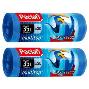 Мешки для мусора Paclan Multitop 35 л, 30 шт., 2 упак., синий