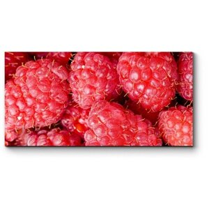Модульная картина Крупные ягоды малины 110x55