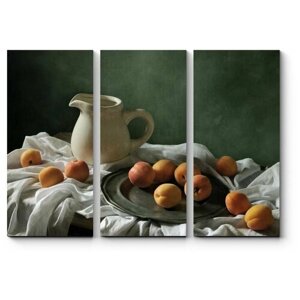 Модульная картина Натюрморт с сочными абрикосами 90x65
