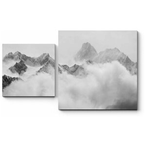 Модульная картина Облака в Альпах 100x60