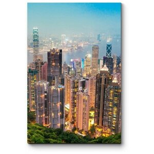 Модульная картина Панорама Гонконга 30x45