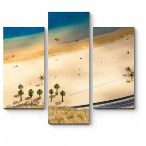 Модульная картина Песчаный пляж с высоты птичьего150x135