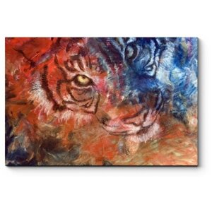 Модульная картина Тигр маслом на холсте 120x80