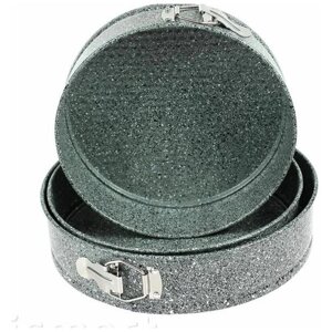MR-1125-S Набор из 3 круглых форм для выпечки съёмное дно Granit (18/20/22см) Maestro