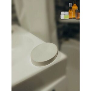 Мыльница/ Подставка для мыла в ванную из долговечного материала, белый, овальная